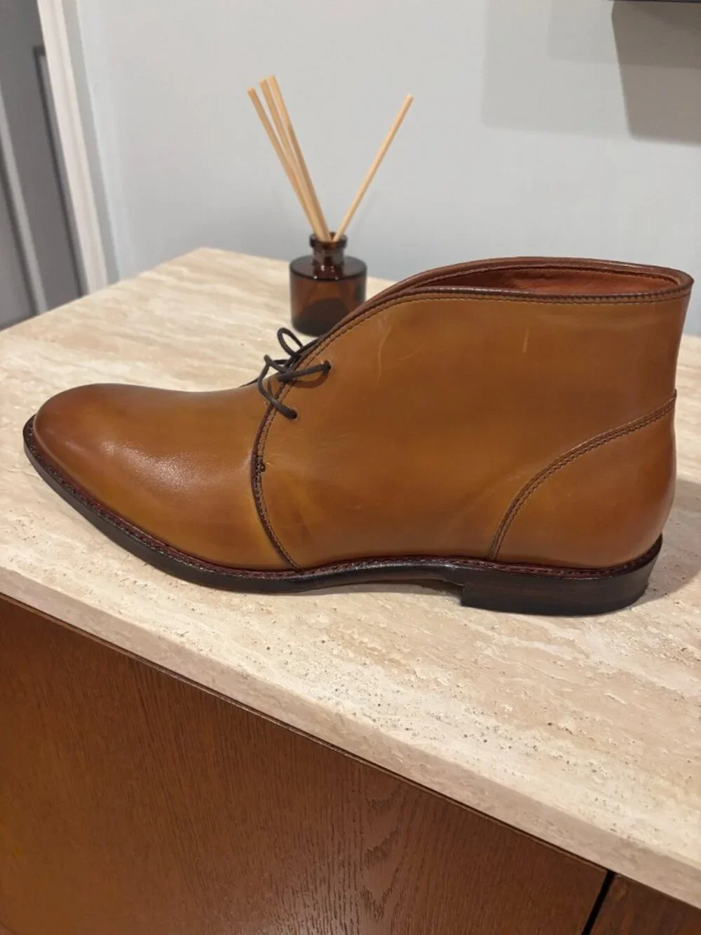 NEW Allen Edmonds Williamsburg Chukka Ankle Dress Boots 11 D US 2809 Walnut